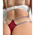 SILVER TAPE CUT OUT LACE PANTY/G STRING