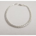 Solid 925 Sterling Silver Designer Curb Link Unisex Bracelet, NOT PLATED!! Please see pictures !!