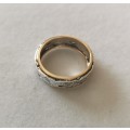Vintage 9ct gold and Silver Designer Band style Ring, as per pictures!!!