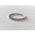 Solid 925 Sterling Silver Designer Ladies Eternity Style Ring with Cubic Zirconia's, NOT PLATED!!