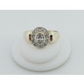 Solid 9ct Yellow Gold Vintage Handmade Engagement Style Ring