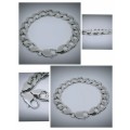 Solid 925 Silver Designers Curb Link Bracelet Solid and nice and wide