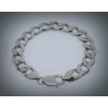 Solid 925 Silver Designers Curb Link Bracelet Solid and nice and wide