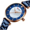 Wow!! Curren Ladies Designer Mother of Pearl Watch, Blue & Rose Gold Color, Brand New!!!