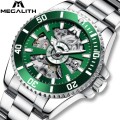 MEGALITH Luxury Watch Mechanical High Quality Automatic Classic Stainless Steel Strap Men