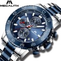 Megalith Relojes Hombre Original Design Luxury Brand Male Chronograph Wristwatch Calendar Men Busine
