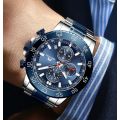 Megalith Relojes Hombre Original Design Luxury Brand Male Chronograph Wristwatch Calendar Men Busine