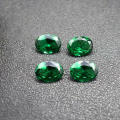 Lab Created Green Emerald Loose 6*8mm Gemstone Emerald Colombia Faceted Cut AAAAAAA+