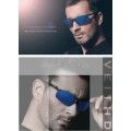 VEITHDIA Aluminum Magnesium Men`s Sunglasses Polarized Men Coating Mirror Glasses Male `Blue lenses`