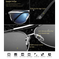 GUZTAG Brand Fashion Classic Polarized UV400 Pilot Designer Stainless Sunglasses G8026`Blue lenses`