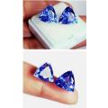 2 PIECES Loose Gemstone 8 to 11 Ct Certified Natural Blue Sapphire Pair Trillion Shape