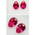 Natural Ruby Loose Gemstone 1 Ct Certified  Pear Shape Mozambique Pair