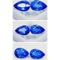 Natural Sapphire Loose Gemstone 10 Ct Certified Pear Shape Blue Ceylon Pair