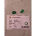 AAA+ 10.10ct-10.40ct Pair Of Pear Cut Certified Lab Created Green Emerald Loose Gemstone