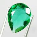 AAA+ 10.10ct-10.40ct Pair Of Pear Cut Certified Lab Created Green Emerald Loose Gemstone
