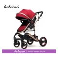 Baby Pram /Stroller - 2 Function Foldable Baby Pram Maroon belecoo brand