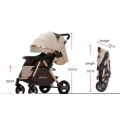 Baby Strollers Ultra-lightweight Folding Travel Baby Stroller Can Sit Can Lie  Maroon Color