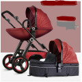 Egg Shell Baby Stroller 2 in 1 / Baby Bassinet Travel System [Color Maroon]