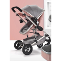 Baby Pram Stroller - 2 Positions Foldable Baby Pram  (pink and grey)