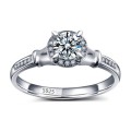 Extraordinary! 1.12ct Cr.Diamond and Accents Engagement Ring - Size 6 / M / 16.3mm