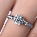 Extraordinary! 1.12ct Cr.Diamond and Accents Engagement Ring - Size 9 / S / 19mm