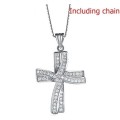 Sparkling Micro inlay Stunning Cross Necklace Chain included Well Made