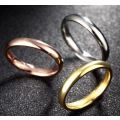 LATE ENTRY: Trio set 316L solid stainless steel rings 4MM each. Size 8 - P 1/2 - 18mm