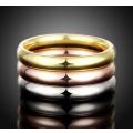 LATE ENTRY: Trio set 316L solid stainless steel rings 4MM each. Size 8 - P 1/2 - 18mm
