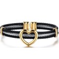 Heart-shaped Stainless Steel Lady Bracelet Cuff Bangle