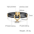 Heart-shaped Stainless Steel Lady Bracelet Cuff Bangle