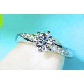 Exquisite! 1.46ct Cr.Diamond and Accents Engagement Ring - Size 8 / P+ / 18.0mm