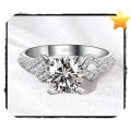 Exclusive! 1.24ct Cr.Diamond and Accents Engagement Ring - Size 9 / S / 19mm