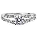 Beautiful! Sparkling 1.50ct Cr.Diamond Designer Inspired Engagement Ring. - Size 8/Q/18mm