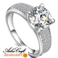 Breathtaking!! 2.68ct Sparkling Cr.Diamond Designer Engagement Ring - Size 6/M/16.3mm