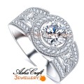 Extraordinary!! 2.70ct Cr.Diamond Designer Halo Engagement Ring - Size 9/S/19mm