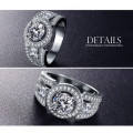 **2 RINGS AVAIL** Extraordinary!! 2.70ct Cr.Diamond Designer Halo Engagement Ring - Size 9/S/19mm