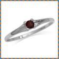 Fine 925 Sterling Silver Ring, 0.15ct Garnet Natural Gemstone. Size 5/K