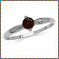 Fine 925 Sterling Silver Ring, 0.36ct Garnet Natural Gemstone. Size 5/K