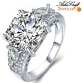 MAGNIFICENT!- 8.14ct Cr.Diamond Cushion Cut Designer Engagement Ring. Size 7/O