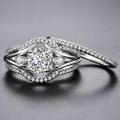 MAGNIFICENT - 2.11ct Cr.Diamond Glamorous Engagement Ring SET. Size 7/N+