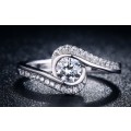 Mixed Lot - CZ Mystic topaz, CZ Tsavorite & Cr. Diamond s925 silver engagement rings - Various sizes
