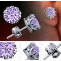 ON PROMOTION: Amethyst CZ 925 Silver Earrings - Super deal; dont miss out.