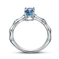 ON PROMOTION: Sparkling Blue CZ 0.50ct Solitaire Ring - Super deal; dont miss out.