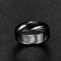 IN STOCK NOW! Stainless Steel & Black MENS Band Ring - Size 13 / Z+1 / 22.2mm