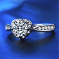 1.40ct Cr.Diamond Designer Heart Halo Engagement Ring. Size 7 / N+ / 17.3mm