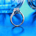 1.40ct Cr.Diamond Designer Heart Halo Engagement Ring. Size 7 / N+ / 17.3mm