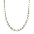Genuine 925 Sterling Silver Necklace - Genuine Freshwater Pearls White 4.5mm, 43cm.