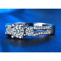 Sparkling 1.80ct Cr.Diamond Engagement Ring, 3-stone. Size 6 / M