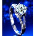 Lovely 1.45ct Cr.Diamond Engagement Ring, Pave Prong. Size 7|O
