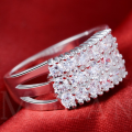 1.34ct Cr.Diamond Cluster Engagement Ring. Size 9 | R-S